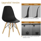 Gymax Set of 2 Modern Dining Side Chair Armless Home Office w/ Wood - See Details