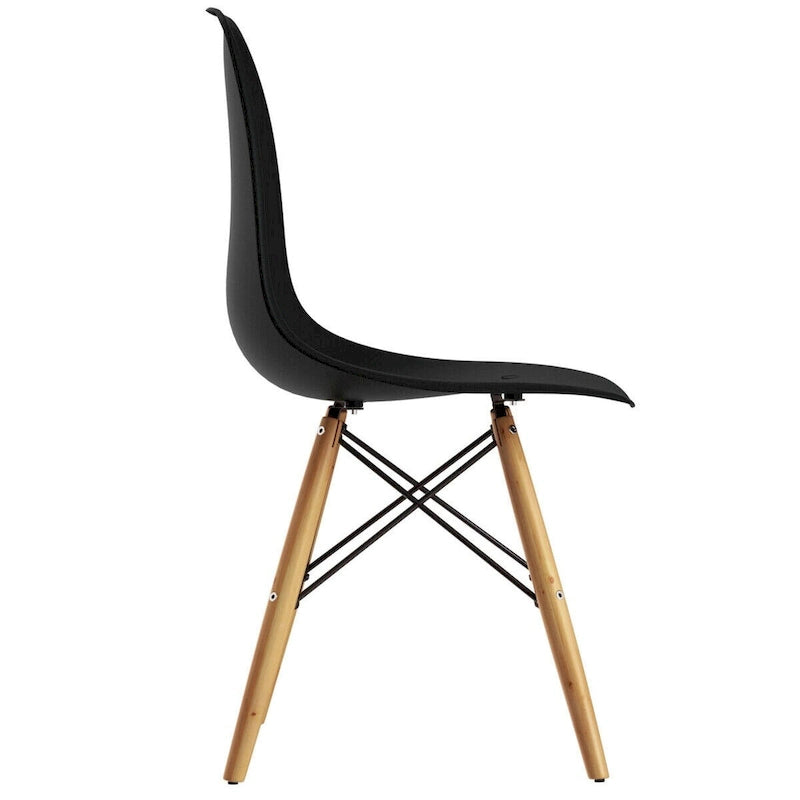 Gymax Set of 2 Modern Dining Side Chair Armless Home Office w/ Wood - See Details