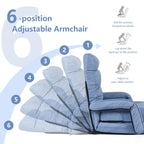 Gymax Blue Folding Lazy Sofa Floor Chair Sofa Lounger Bed with