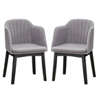 Gymax 2PCS Modern Dining Chairs Upholstered Velvet Accent Chairs w/
