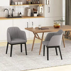 Gymax 2PCS Modern Dining Chairs Upholstered Velvet Accent Chairs w/