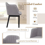 Gymax 2PCS Modern Dining Chairs Upholstered Velvet Accent Chairs w/