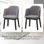 Gymax 2PCS Modern Dining Chairs Upholstered Velvet Accent Chairs w/