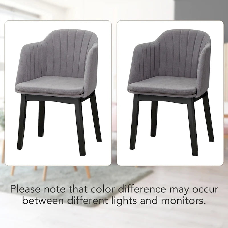 Gymax 2PCS Modern Dining Chairs Upholstered Velvet Accent Chairs w/