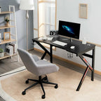 Gymax 48 K-shaped Gaming Desk Computer Table with Cup Holder &