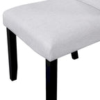 5 Pcs Wood Kitchen Table and Chair Set, 4 People Round Dining Table Set with Faux Marble Top and 4 Upholstered Chairs