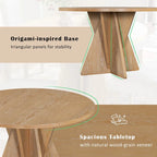 5-Piece Round Dining Table with 4 Upholstered Chairs