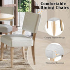 5-Piece Round Dining Table with 4 Upholstered Chairs