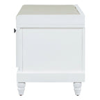 Classic Fluted Shoe Bench with Cushion & 3 Drawers