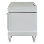Classic Fluted Shoe Bench with Cushion & 3 Drawers