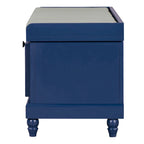 Classic Fluted Shoe Bench with Cushion & 3 Drawers