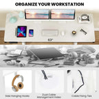 Costway 63 x 24 Inch Sit Stand Desk Height Adjustable Electric - See Details