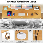 Costway 63 x 24 Inch Sit Stand Desk Height Adjustable Electric - See Details
