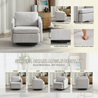 Chenille Upholstered Swivel Accent Chair for Living Room