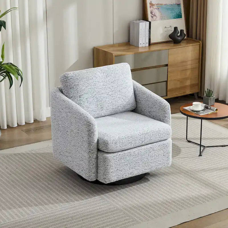 Chenille Upholstered Swivel Accent Chair for Living Room