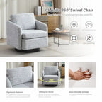 Chenille Upholstered Swivel Accent Chair for Living Room