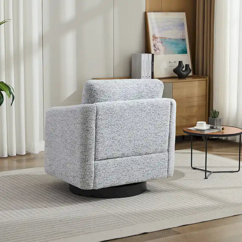 Chenille Upholstered Swivel Accent Chair for Living Room
