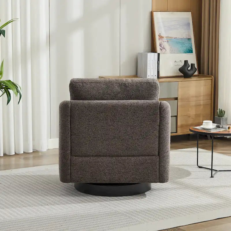 Chenille Upholstered Swivel Accent Chair for Living Room