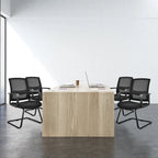 Gymax Set of 12 Conference Chairs Mesh Reception Office Guest Chairs