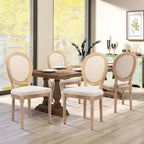 French Chair Dining Chair Solid Wood with Nailhead Trim Set of 2