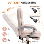 EROMMY Heated Massage Office Chair with Footrest, Ergonomic Reclining Desk Chair with Lumbar Support and Adjustable Height.