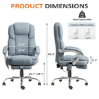 EROMMY Heated Massage Office Chair with Footrest, Ergonomic Reclining Desk Chair with Lumbar Support and Adjustable Height.