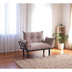 Sadio Metal Frame Loveseat With Removable Cushions