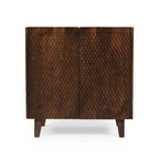 Wood Accent Cabinet with Storage and Adjustable Shelf for Dining Room