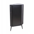 Modern 3-Tier Corner Storage Cabinet with Tempered Glass Doors, Shelves & Metal Frame - Freestanding Space-Saving Organizer