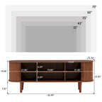 62.99in. Wood TV Stand For TVs up to 70in.
