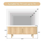 62.99in. Wood TV Stand For TVs up to 70in.