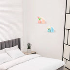 Acrylic Floating Shelves for Wall, Acrylic Shelves for Bathroom Bedroom Living Room and Kitchen Wall Storage Display Shelf Clear
