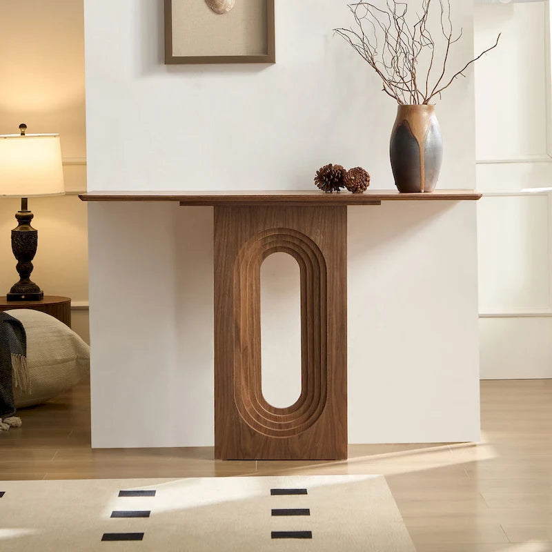 Black Narrow Console Table - 47" Entryway/Hallway