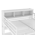 All-in-One Metal Loft Bed with L-Shaped Desk & Wardrobe, Bedrooms Bed Frame with Storage Cubes, Shelves, Full-Length Guardrails