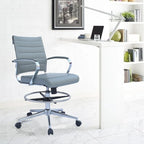Office Chair With Arms Stools For Counter Height Bar Office Wheels PU Leather Rest Tilt Swivel Work Office Standing Desk