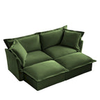 83.4 Chenille 2-Seater Sectional Sofa with Ottomans