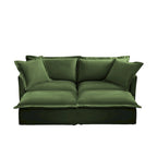 83.4 Chenille 2-Seater Sectional Sofa with Ottomans