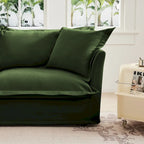 83.4 Chenille 2-Seater Sectional Sofa with Ottomans