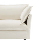 83.4 Chenille 2-Seater Sectional Sofa with Ottomans