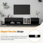 74 TV Stand with Storage & Compartment for TVs Up to 80