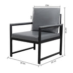 Modern 29.13 Arm Chair with Non-slip Adsorption Feet and Sturdy Metal Frame