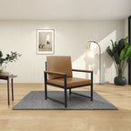 Modern 29.13 Arm Chair with Non-slip Adsorption Feet and Sturdy Metal Frame