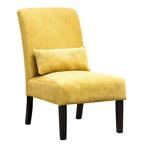 Modern 31.75 High Back Polyester Upholstered Accent Chair with Pillow and Tapered Legs