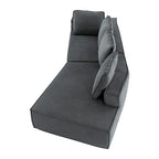 Grey 125 Modern 4-Seat Chaise Lounge Sofa for Living Room Relaxation, Indoor Sleeper