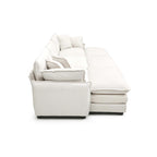 Beige 6-Piece Corduroy Modular Sleeper Sectional Sofa with 3 Ottomans & 5 Pillows
