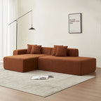 105.51 Modern L-Shape 5 Seater Modular Sectional Sofa Couch with Chaise Lounge, in Soft Lambswool Sherpa Fabric