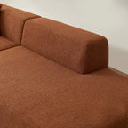 105.51 Modern L-Shape 5 Seater Modular Sectional Sofa Couch with Chaise Lounge, in Soft Lambswool Sherpa Fabric