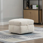 87.7 Fabric 4 Seater Sectional Sofa with Movable Ottoman, 2 USB Ports, and 2 Lumbar Pillows, Ideal for Living Room