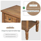 23.7 Classic Console Table with Three Storage Drawers and Bottom Shelf