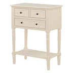 23.7 Classic Console Table with Three Storage Drawers and Bottom Shelf